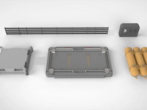 Sci-fi Architecture kitbash 51 3D Model