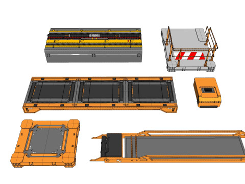 Sci-fi Architecture kitbash 51 3D Model