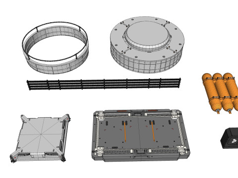 Sci-fi Architecture kitbash 51 3D Model