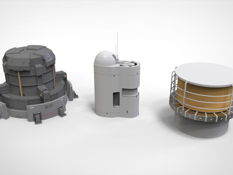 Sci-fi Architecture kitbash 50 3D 模型