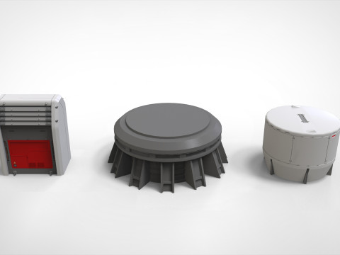 Sci-fi Architecture kitbash 50 3D 模型