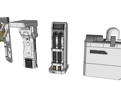 Sci-fi Architecture kitbash 50 3D 模型
