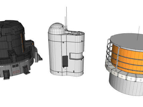 Sci-fi Architecture kitbash 50 3D 模型