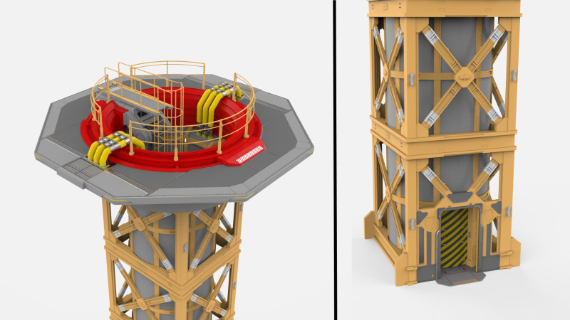 Sci-Fi elevator 1 3D Модель .c4d .max .obj .3ds .fbx .stl .blend 