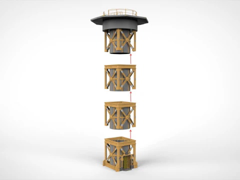 Науково-фантастичний ліфт 1 3D Модель