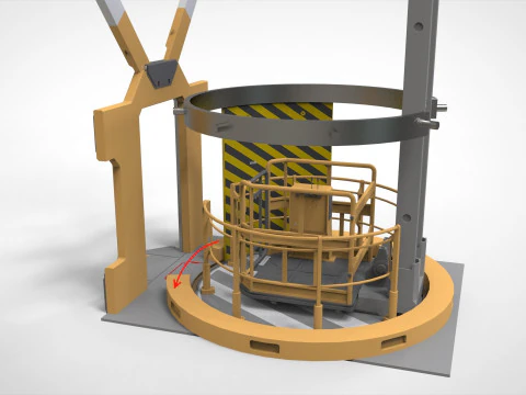 Науково-фантастичний ліфт 1 3D Модель
