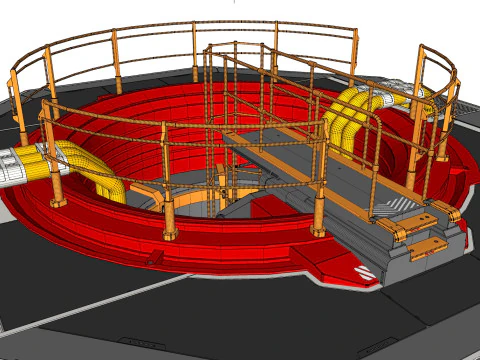 Науково-фантастичний ліфт 1 3D Модель