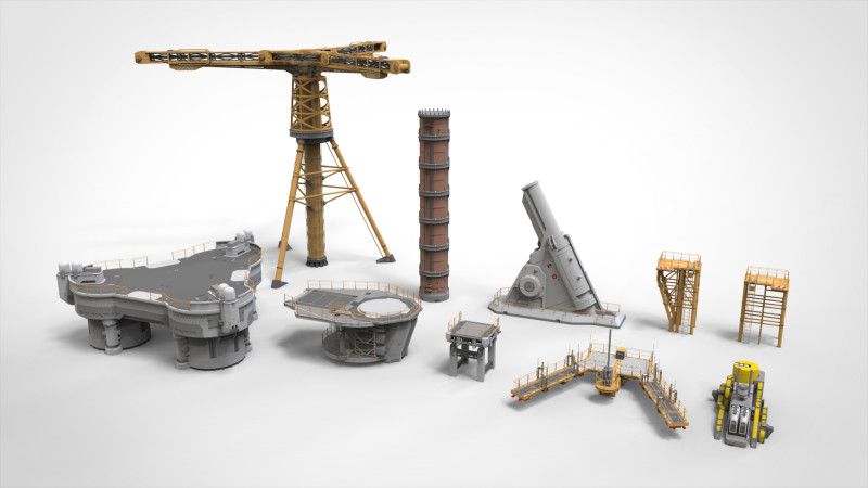 Sci fi props 7 3D Model .c4d .max .obj .3ds .fbx .stl .blend 