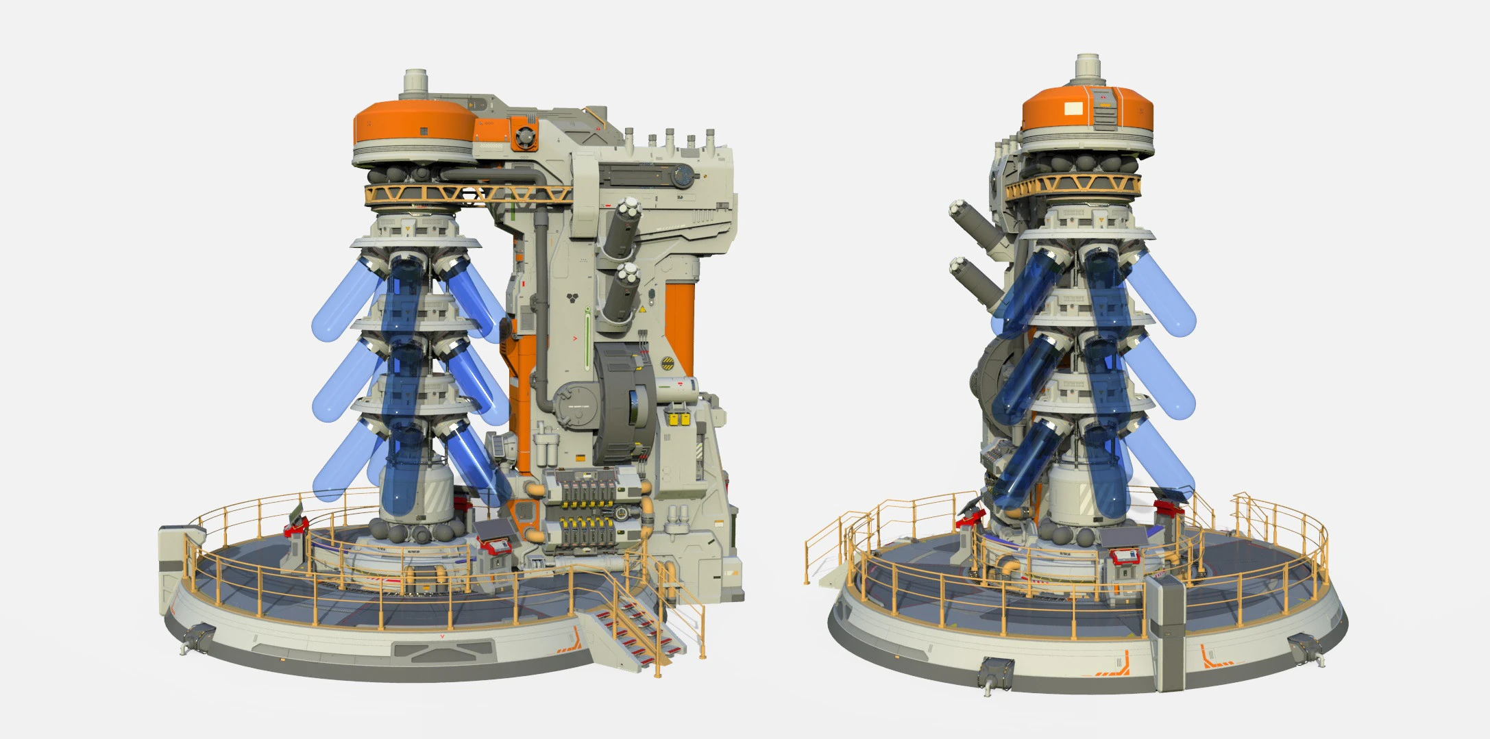 Sci-fi incubator 3D Model .c4d .max .obj .3ds .fbx .stl .blend 