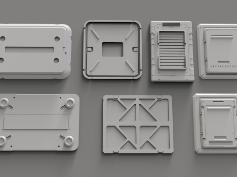 Sci fi trim sheets 5 3D Model