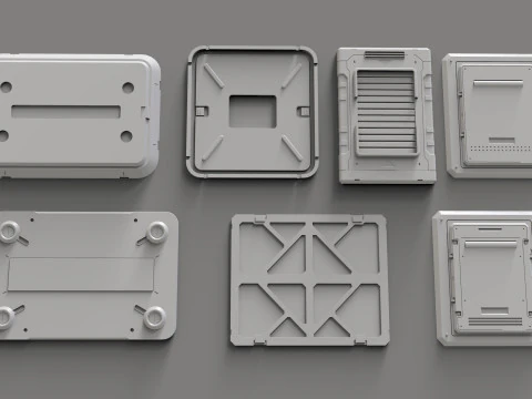 Sci fi trim sheets 5 3D Model