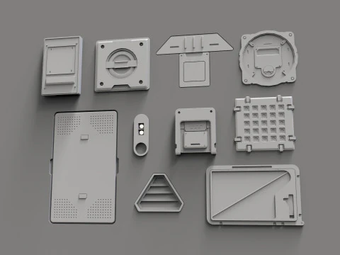 Sci fi trim sheets 5 3D Model