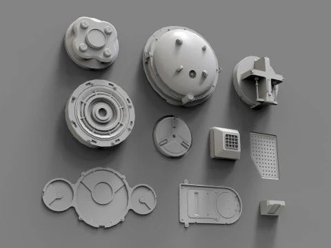 Sci fi trim sheets 5 3D Model