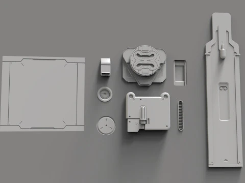 Sci fi trim sheets 5 3D Model