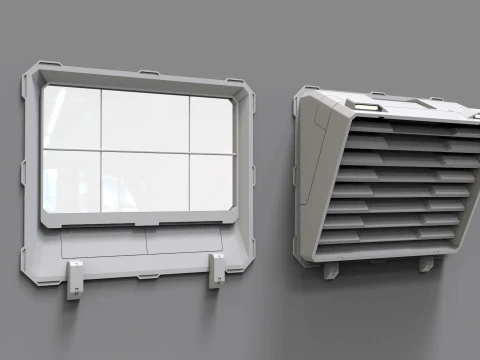 Sci fi trim sheets 5 3D Model