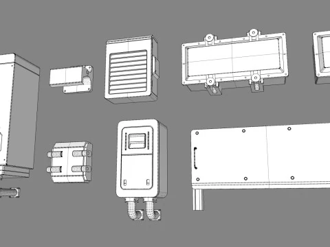 Sci fi trim sheets 5 3D Model