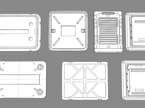 Sci fi trim sheets 5 3D Model