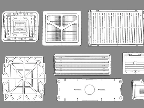Sci fi trim sheets 5 3D Model