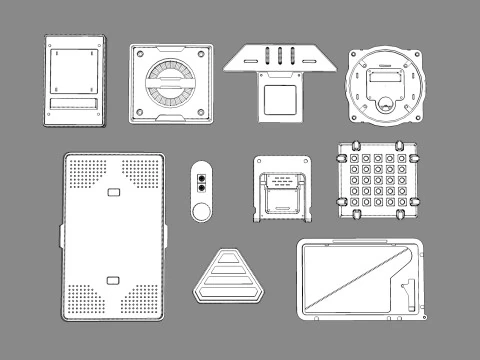 Sci fi trim sheets 5 3D Model