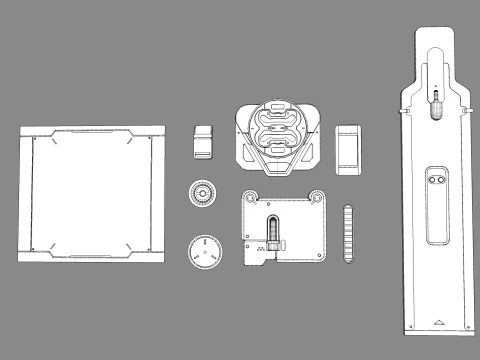 Sci fi trim sheets 5 3D Model