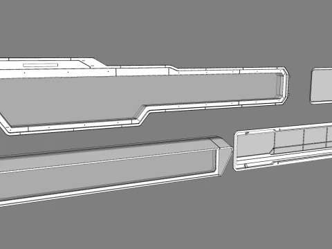 Sci fi trim sheets 5 3D Model