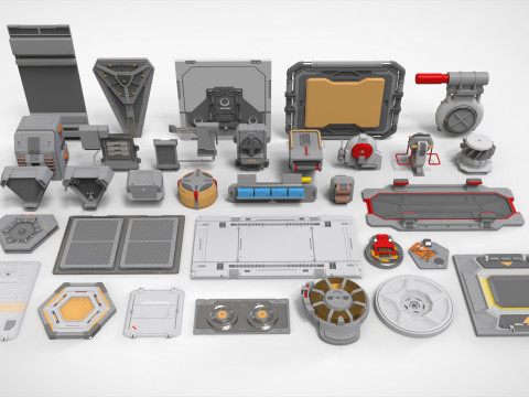 Sci-fi Architecture kitbash 52 3D मॉडल