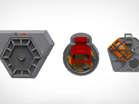 Kitbash de arquitetura de fic&ccedil;&atilde;o cient&iacute;fica 52 Modelo 3D