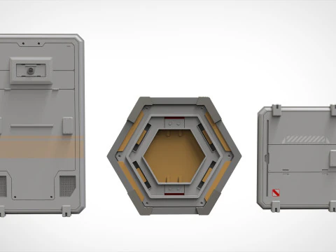 Kitbash de arquitetura de fic&ccedil;&atilde;o cient&iacute;fica 52 Modelo 3D