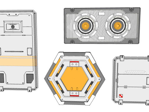Kitbash de arquitetura de fic&ccedil;&atilde;o cient&iacute;fica 52 Modelo 3D