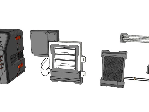 Kitbash de arquitetura de fic&ccedil;&atilde;o cient&iacute;fica 52 Modelo 3D
