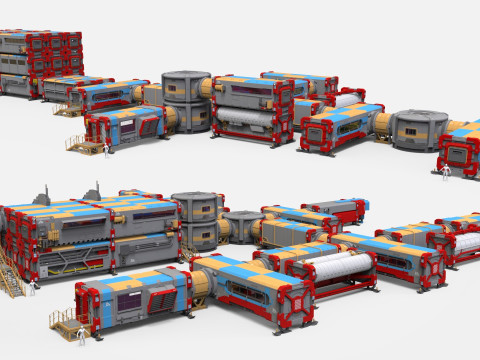 Sci-fi Residential module for habitation Modelo 3D