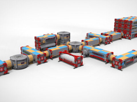Sci-fi Residential module for habitation Model 3D