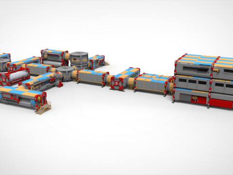 Sci-fi Residential module for habitation Model 3D