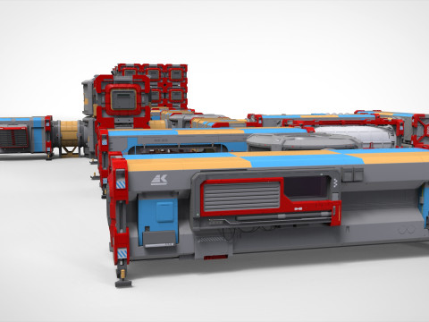 Sci-fi Residential module for habitation Model 3D