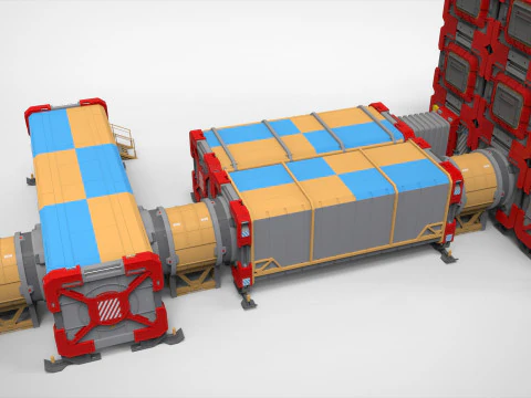 Sci-fi Residential module for habitation 3D Model