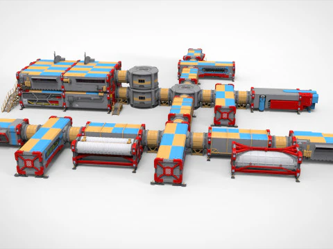 Sci-fi Residential module for habitation 3D Model