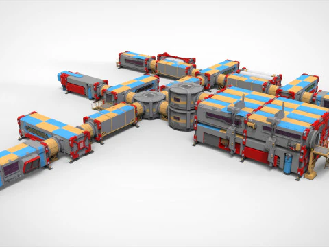Sci-fi Residential module for habitation 3D Model