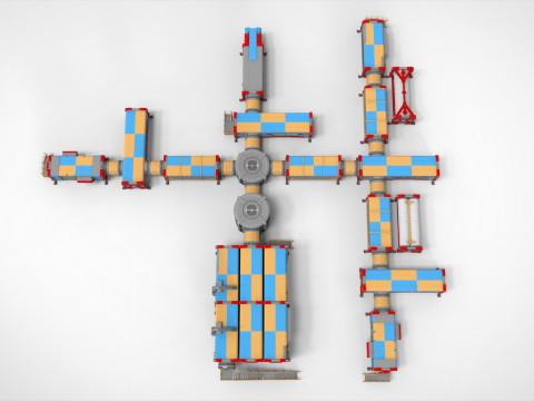 Sci-fi Residential module for habitation Model 3D