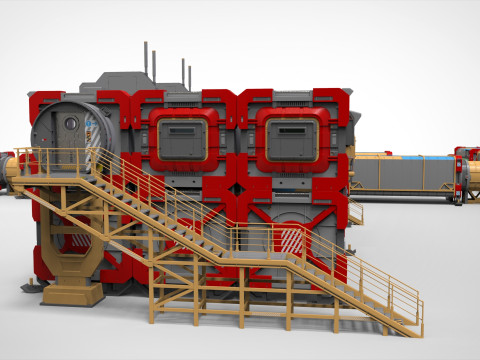Sci-fi Residential module for habitation Model 3D