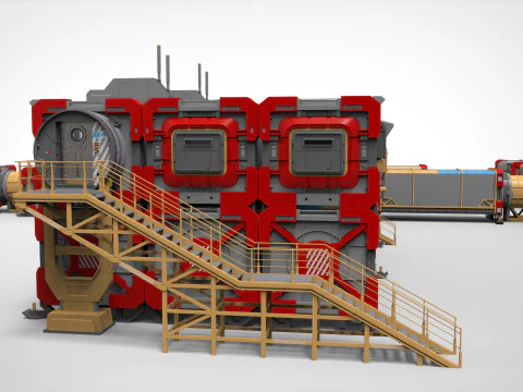 Sci-fi Residential module for habitation 3D Model