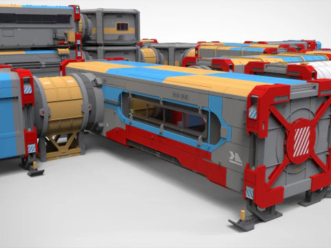 Sci-fi Residential module for habitation 3D Model