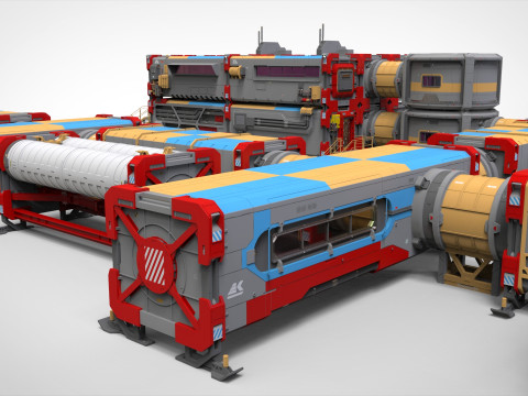 Sci-fi Residential module for habitation Model 3D