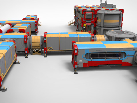 Sci-fi Residential module for habitation Model 3D