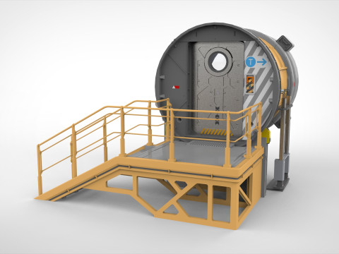 Sci fi door 25 Modelo 3D