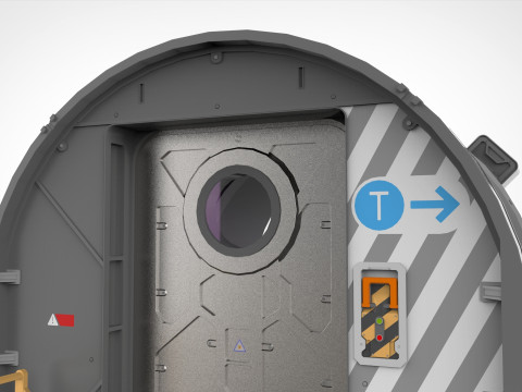 Sci fi door 25 Modelo 3D