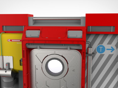 Sci fi door 25 Modelo 3D