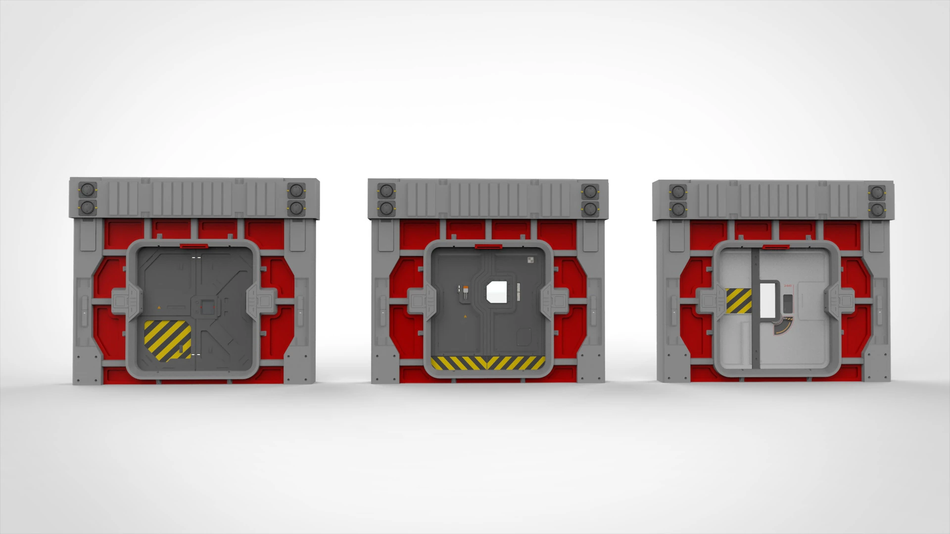 Sci fi door 26 3D Model .c4d .max .obj .3ds .fbx .stl .blend 