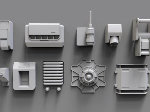 Sci fi trim sheets 6 3D Model
