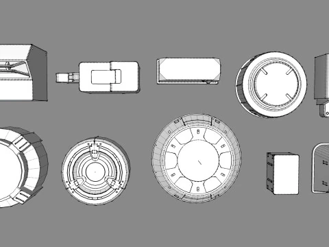 Sci fi trim sheets 6 3D Model