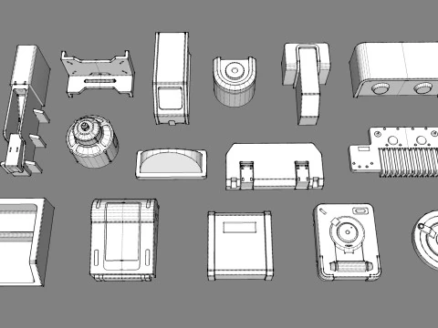 Sci fi trim sheets 6 3D Model